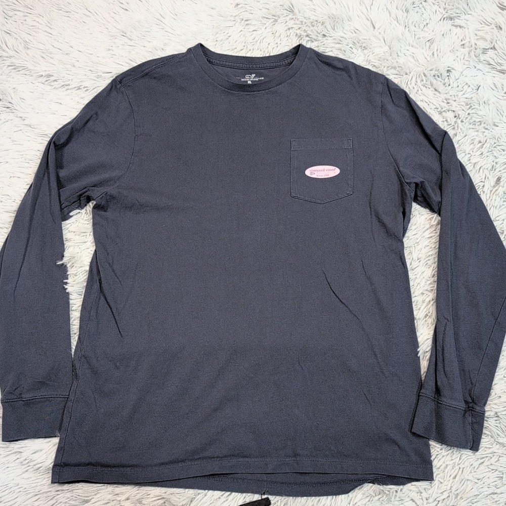 Vineyard Vines Shirt Girls XL Blue Top Long‎ Sleeve Casual Active Gorpcore Comfy